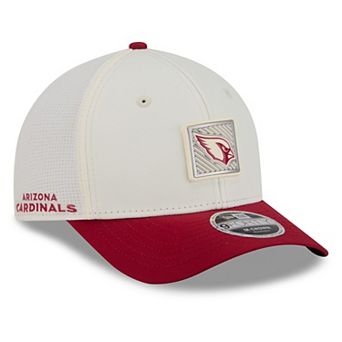 Men's New Era Cream/Cardinal Arizona Cardinals 2026 NFL Training Camp 9FORTY Adjustable Hat