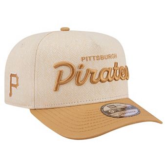 Men's New Era Cream Pittsburgh Pirates Herringbone 9FIFTY A-Frame Snapback Hat