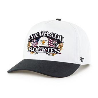 Men's '47 White/Black Colorado Rockies Americana Eagle Hitch Adjustable Hat