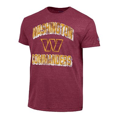 Men's Champion Burgundy Washington Commanders Ultimate Tri-Blend T-Shirt