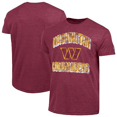 Men's Champion Burgundy Washington Commanders Ultimate Tri-Blend T-Shirt