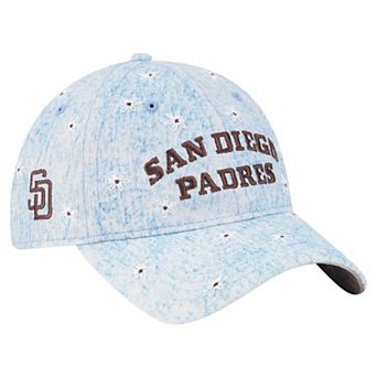 Women's New Era Light Blue San Diego Padres Daisy All Over 9TWENTY Adjustable Hat