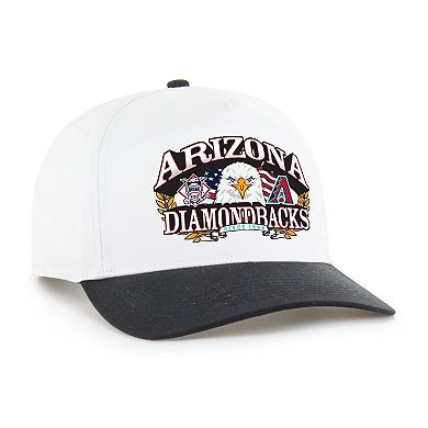 Men's '47 White/Black Arizona Diamondbacks Americana Eagle Hitch Adjustable Hat