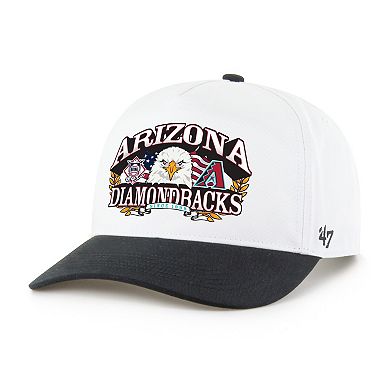 Men's '47 White/Black Arizona Diamondbacks Americana Eagle Hitch Adjustable Hat