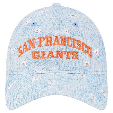 Women's New Era Light Blue San Francisco Giants Daisy All Over 9TWENTY Adjustable Hat