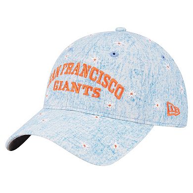 Women's New Era Light Blue San Francisco Giants Daisy All Over 9TWENTY Adjustable Hat