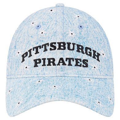 Women's New Era Light Blue Pittsburgh Pirates Daisy All Over 9TWENTY Adjustable Hat