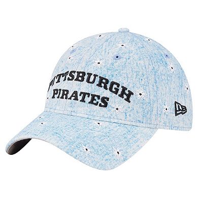 Women's New Era Light Blue Pittsburgh Pirates Daisy All Over 9TWENTY Adjustable Hat