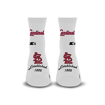 Unisex Starter White St. Louis Cardinals Established Stencil Quarter Socks