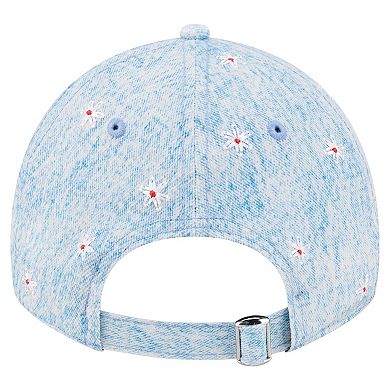 Women's New Era Light Blue Texas Rangers Daisy All Over 9TWENTY Adjustable Hat