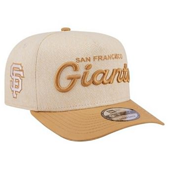 Men's New Era Cream San Francisco Giants Herringbone 9FIFTY A-Frame Snapback Hat