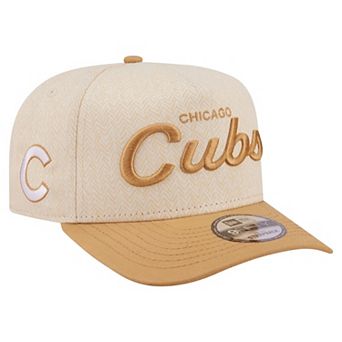 Men's New Era Cream Chicago Cubs Herringbone 9FIFTY A-Frame Snapback Hat