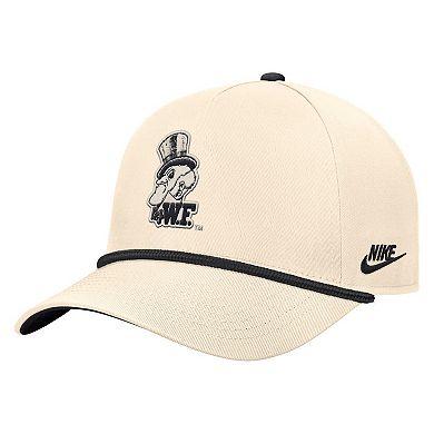 Men's Nike Natural Wake Forest Demon Deacons Vintage Rope Rise Adjustable Hat