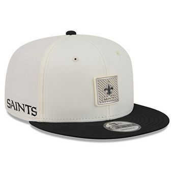 Men's New Era Cream/Black New Orleans Saints 2026 NFL Training Camp 9FIFTY Snapback Hat