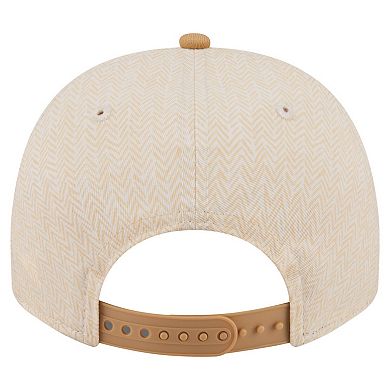 Men's New Era Cream Atlanta Braves Herringbone 9FIFTY A-Frame Snapback Hat