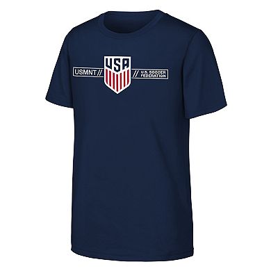 Youth Outerstuff Christian Pulisic Navy USMNT Full Flag Name & Number T-Shirt