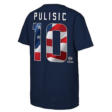 Youth Outerstuff Christian Pulisic Navy USMNT Full Flag Name & Number T-Shirt