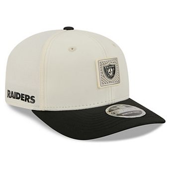 Men's New Era Cream/Black Las Vegas Raiders 2026 NFL Training Camp 9SEVENTY Adjustable Hat