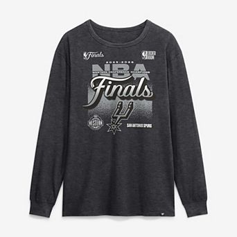 Men's Fanatics Charcoal San Antonio Spurs 2026 NBA Western Conference Champions Locker Room Long Sleeve T-Shirt