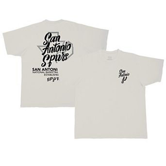 Unisex Stadium Essentials Cream San Antonio Spurs Wall Script Boxy T-Shirt