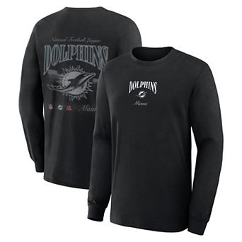 Men's Fanatics Black Miami Dolphins Midnight Falls Long Sleeve T-Shirt