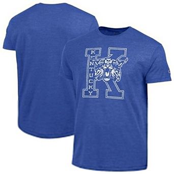 Men's Champion Royal Kentucky Wildcats Vintage Triumph Tri-Blend T-Shirt