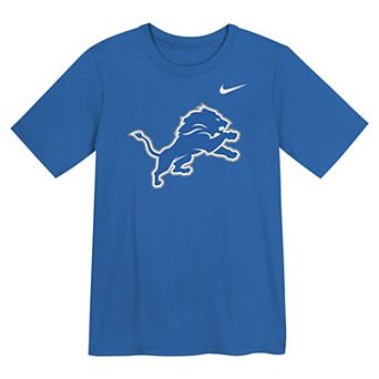 Youth Nike Blue Detroit Lions Logo T-Shirt