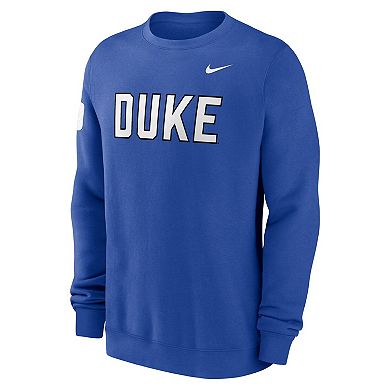 Men's Nike Royal Duke Blue Devils 2026 Sideline Club Sweatshirt