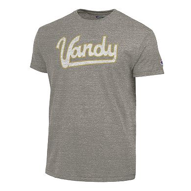Men's Champion Charcoal Vanderbilt Commodores Vintage Triumph Tri-Blend T-Shirt