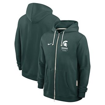 Men's Nike Green Michigan State Spartans 2026 Sideline Standard Issue Dri-FIT Full-Zip Hoodie