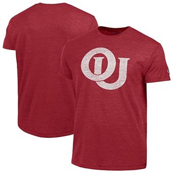Men's Champion Crimson Oklahoma Sooners Vintage Triumph Tri-Blend T-Shirt