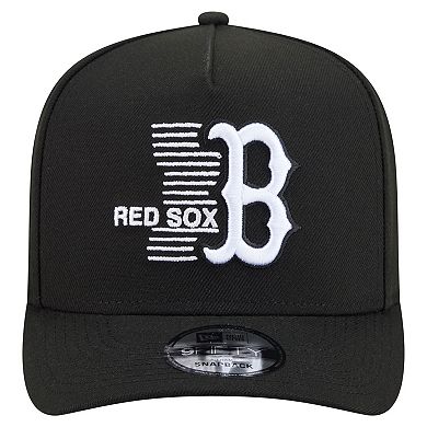Men's New Era Black Boston Red Sox Motion A-Frame 9FIFTY Snapback Hat