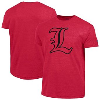 Men's Champion Red Louisville Cardinals Vintage Triumph Tri-Blend T-Shirt
