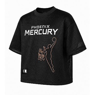 Unisex round21 Black Phoenix Mercury Oversized Sporty Mesh Top