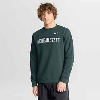 Men's Nike Green Michigan State Spartans 2026 Sideline Club Sweatshirt