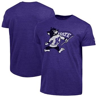 Men's Champion Purple Kansas State Wildcats Vintage Triumph Tri-Blend T-Shirt