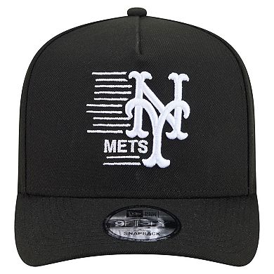 Men's New Era Black New York Mets Motion A-Frame 9FIFTY Snapback Hat