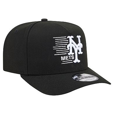 Men's New Era Black New York Mets Motion A-Frame 9FIFTY Snapback Hat