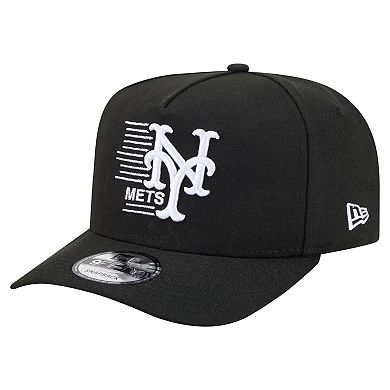 Men's New Era Black New York Mets Motion A-Frame 9FIFTY Snapback Hat