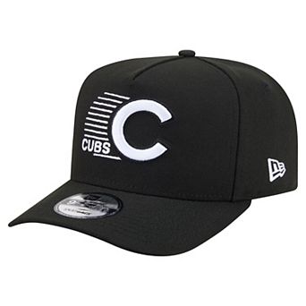 Men's New Era Black Chicago Cubs Motion A-Frame 9FIFTY Snapback Hat