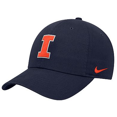 Men's Nike Navy Illinois Fighting Illini 2026 Sideline Club Adjustable Hat