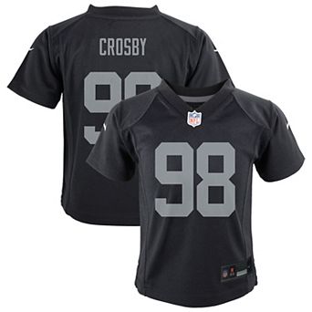 Preschool Nike Maxx Crosby Black Las Vegas Raiders Team Game Jersey