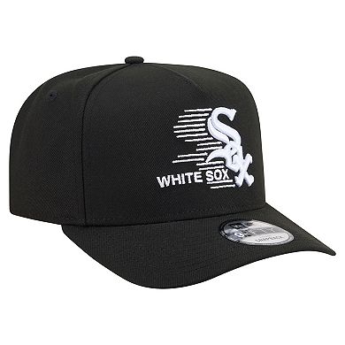 Men's New Era Black Chicago White Sox Motion A-Frame 9FIFTY Snapback Hat