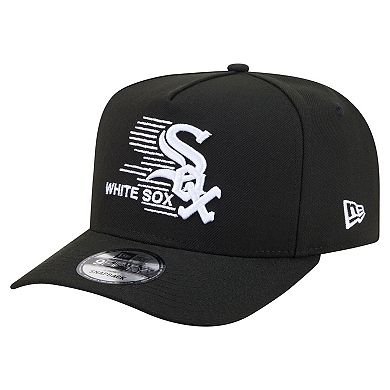 Men's New Era Black Chicago White Sox Motion A-Frame 9FIFTY Snapback Hat