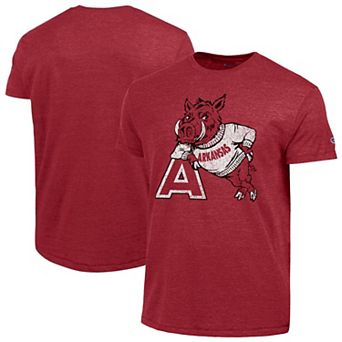 Men's Champion Cardinal Arkansas Razorbacks Vintage Triumph Tri-Blend T-Shirt