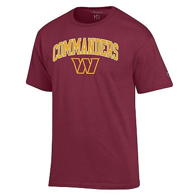 Men's Champion Burgundy Washington Commanders Arch Over Logo T-Shirt
