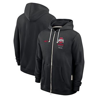 Men's Nike Black Ohio State Buckeyes 2026 Sideline Standard Issue Dri-FIT Full-Zip Hoodie