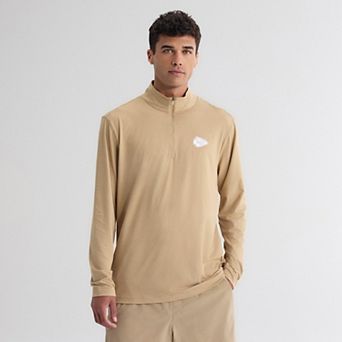 Men's Fanatics Tan Kansas City Chiefs Clutch Quarter-Zip Pullover