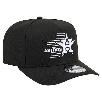 Men's New Era Black Houston Astros Motion A-Frame 9FIFTY Snapback Hat