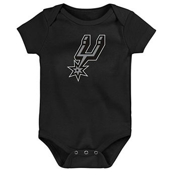 Newborn Outerstuff Black San Antonio Spurs Primary Logo Bodysuit